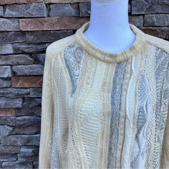 Vintage Coogi 3D Knit Sweater Abstract Pattern Crewneck 90s Flaw - Picture 3 of 14